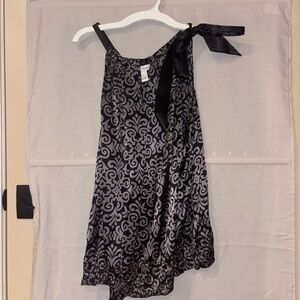 White House Black Market Black and Gray Swirl Dress
